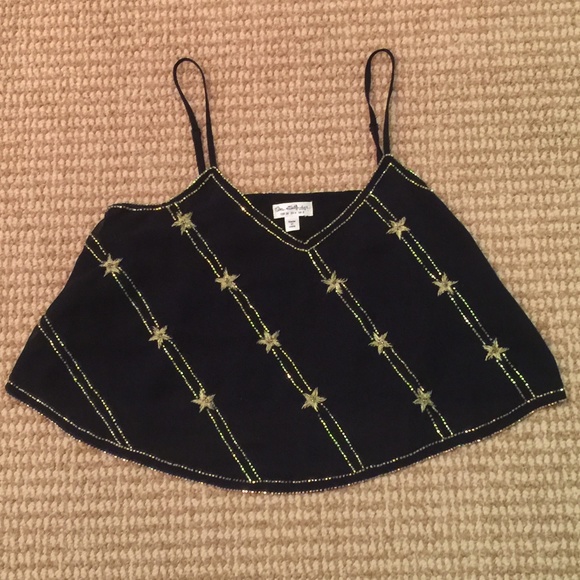 Miss Selfridge Black and Gold Star Tank 6 - Picture 2 of 6